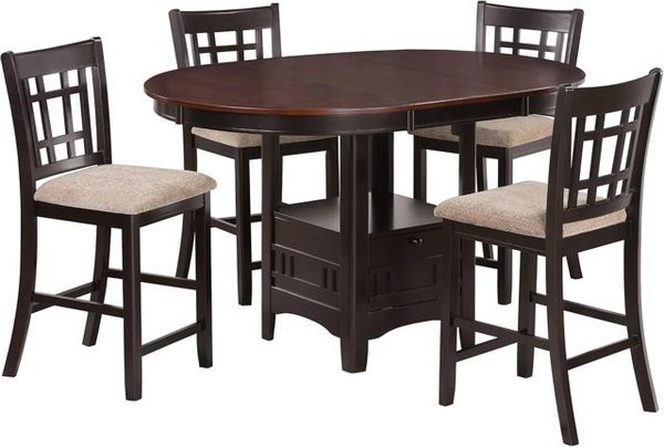 5-Piece Counter Height Dining Set, Extendable