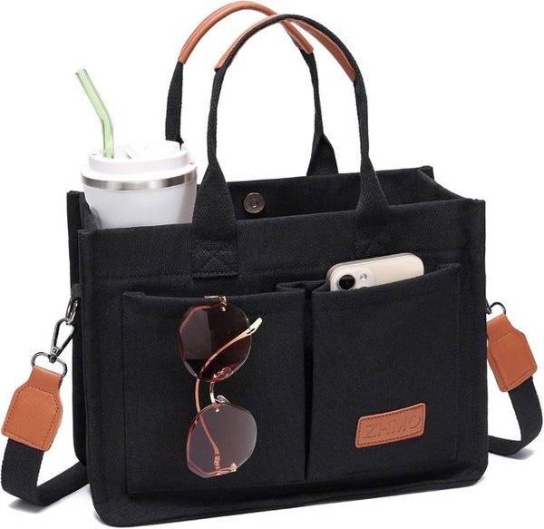 Canvas Tote & Crossbody Work Bag
