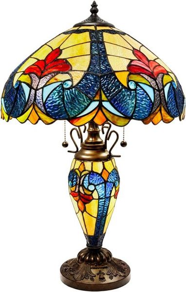 24 Tiffany Style Stained Glass Table Lamp