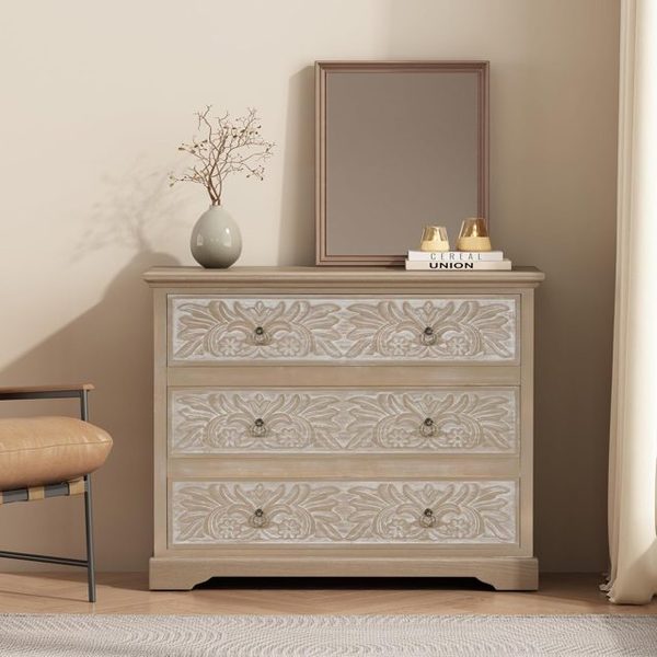 39.75 Solid Wood Sideboard, 3 Drawers