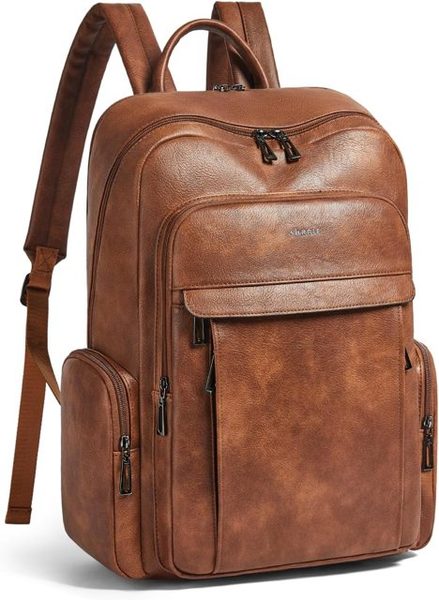 17-inch Leather Laptop Backpack