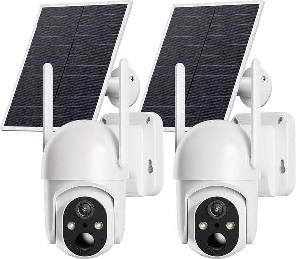 ELYSOO 2 Pack 4G LTE Solar Security Cameras, 2K, No WiFi Needed