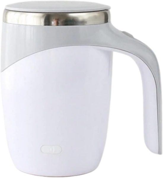 Self-Stirring Electric Coffee Mug, Glass Cup with Lid, USB